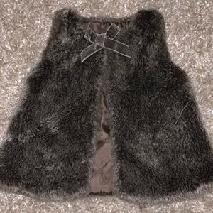 Brown Faux Fur Vest